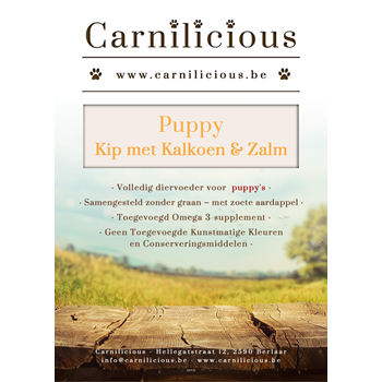 Carnilicious Puppy met kip, kalkoen en zalm