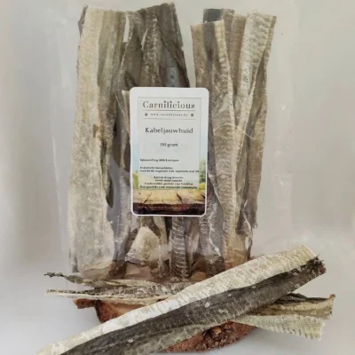 Carnilicious Kabeljauwhuid 150gr