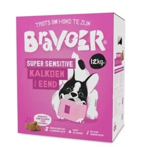 Bravoer Super Sensitive Kalkoen & Eend (Krokant)