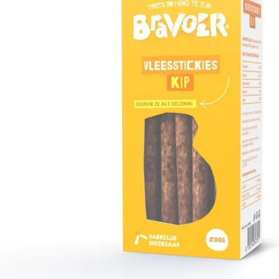 Bravoer vleesstickies Kip 10 x 200gr