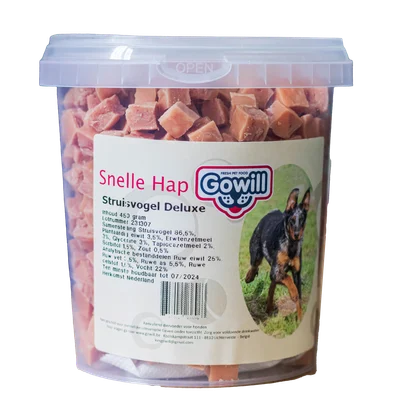 Gowill Snelle Hap Deluxe Struisvogel 450gr