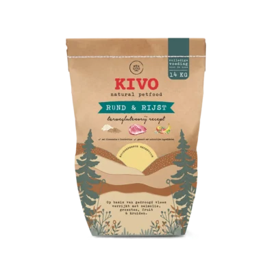 Kivo Persbrok Rund en Rijst 14kg